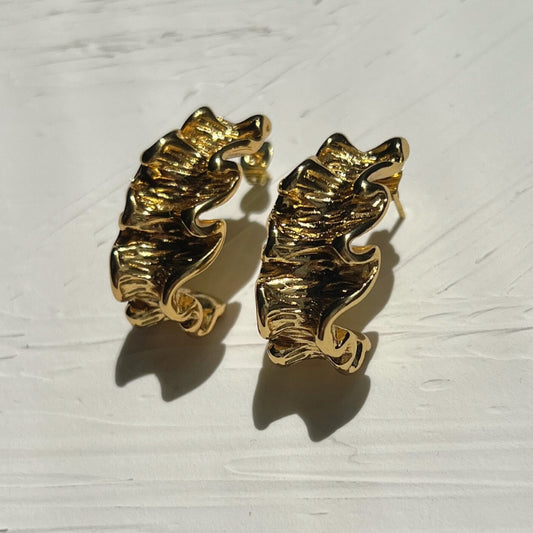 Curly Girl Gold Hoop Earrings
