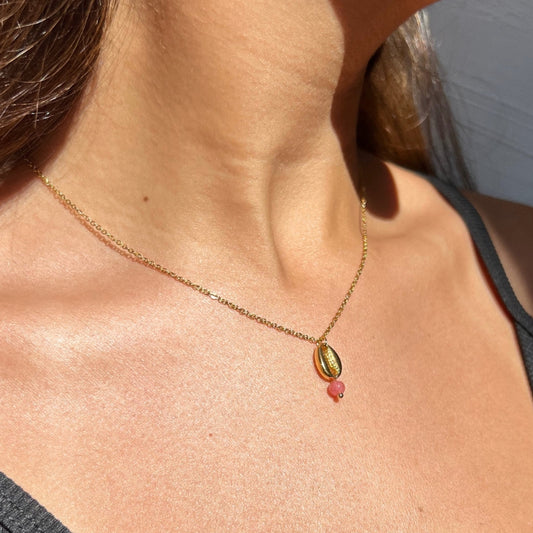 Oceania Gold and Pink Necklace