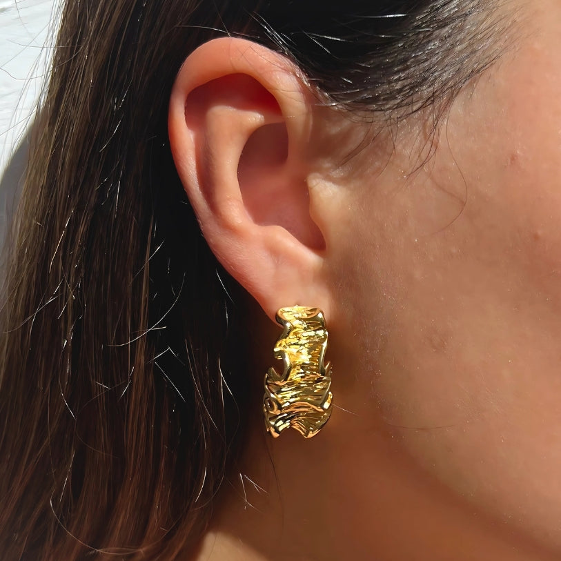 Curly Girl Gold Hoop Earrings