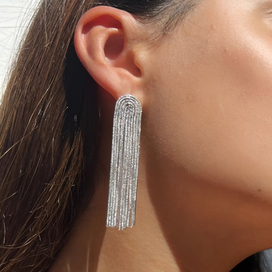 Silver Arch Earrings